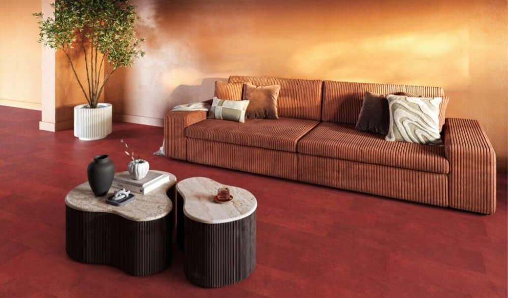 Floorlife Finsbury Rechte plank Plak PVC rood - Floorlife