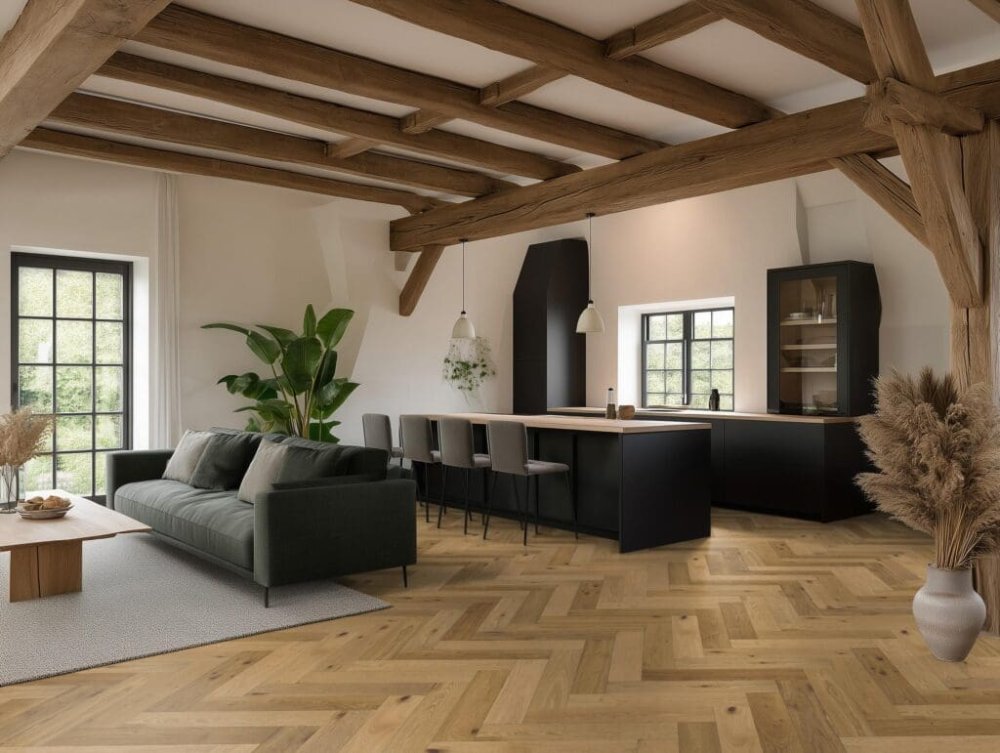 Floorlife Beverly Hills Visgraat Parket Naturel - Floorlife