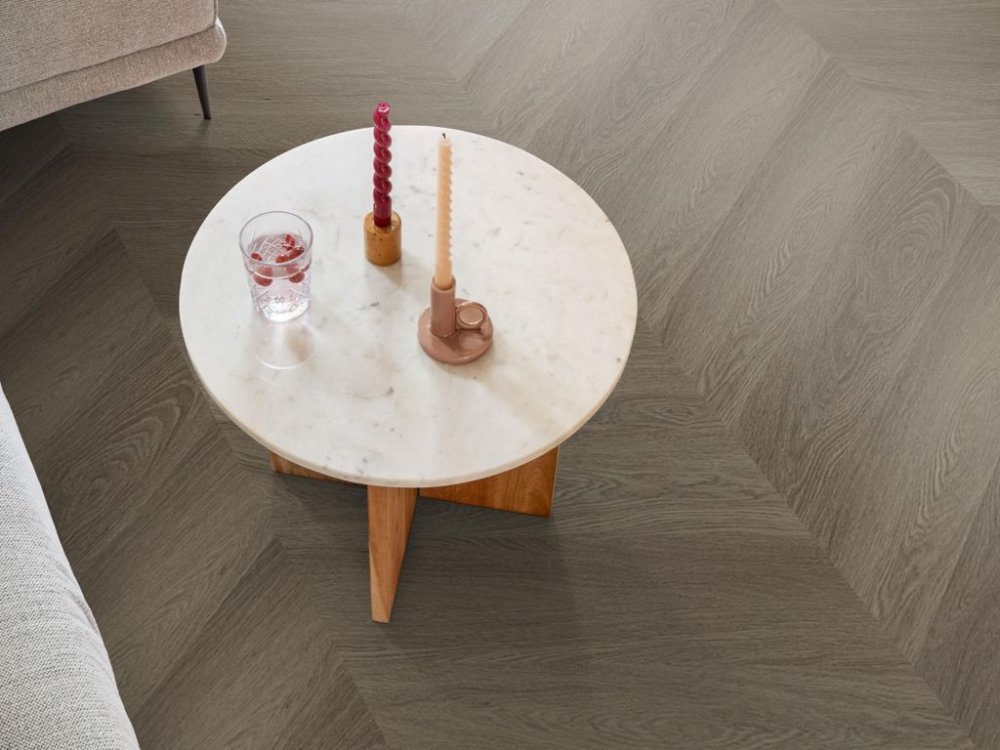 Ambiant Spigato Estino Hongaarse punt Plak PVC Bruin