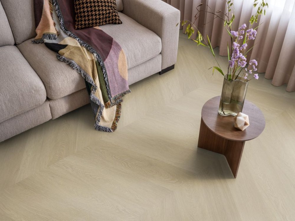 Ambiant Spigato Estino Hongaarse punt Plak PVC Naturel - Ambiant