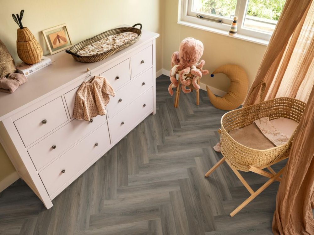 Ambiant Spigato Avanto Visgraat Klik PVC Antraciet - Ambiant