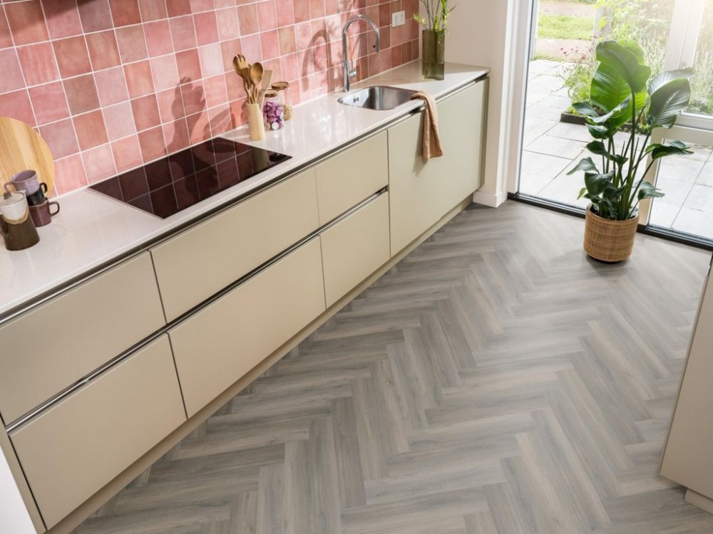 Ambiant Spigato Avanto Visgraat Klik PVC Antraciet - Ambiant
