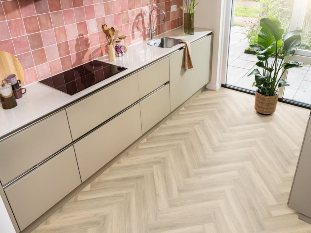 Ambiant Spigato Avanto Visgraat Klik PVC Beige - Ambiant