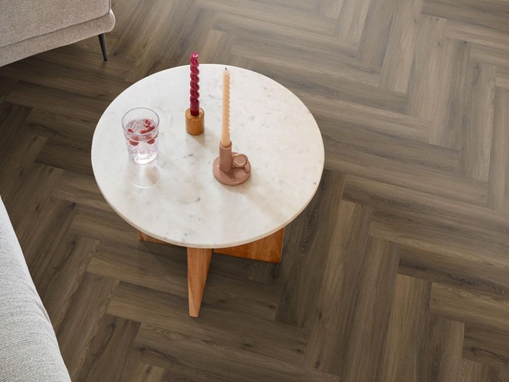 Ambiant Spigato Avanto Visgraat Klik PVC Bruin