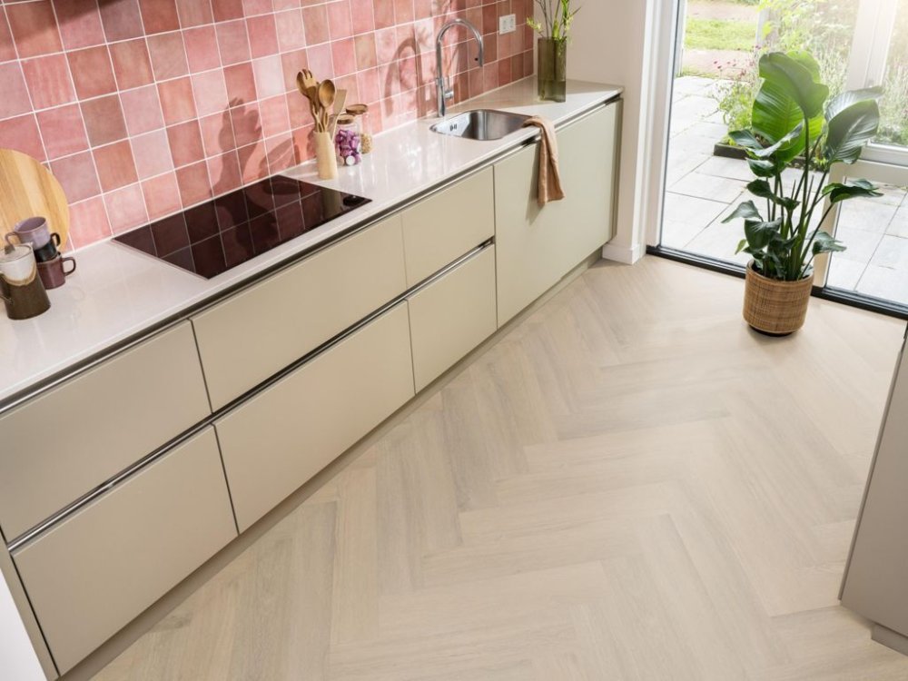 Ambiant Spigato Viranto Visgraat Klik PVC Beige - Ambiant