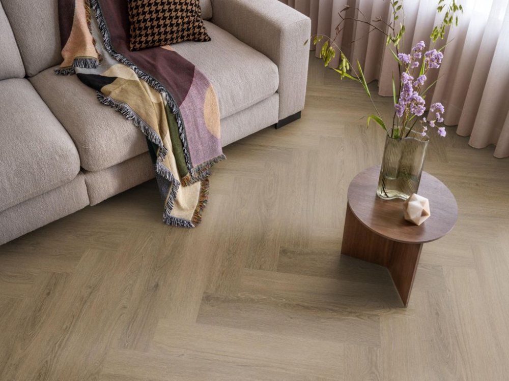Ambiant Spigato Viranto Visgraat Klik PVC Bruin - Ambiant