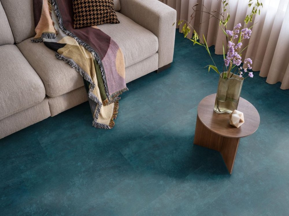 Ambiant Viretto Betonlook Plak PVC blauw - Ambiant