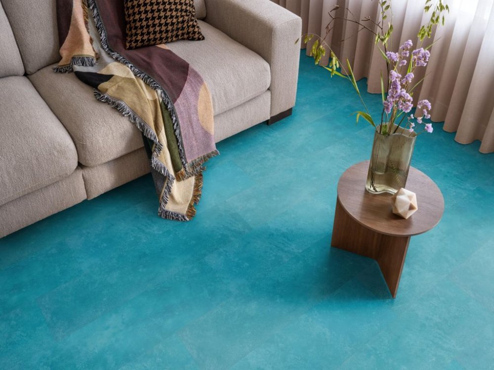 Ambiant Viretto Betonlook Plak PVC blauw - Ambiant