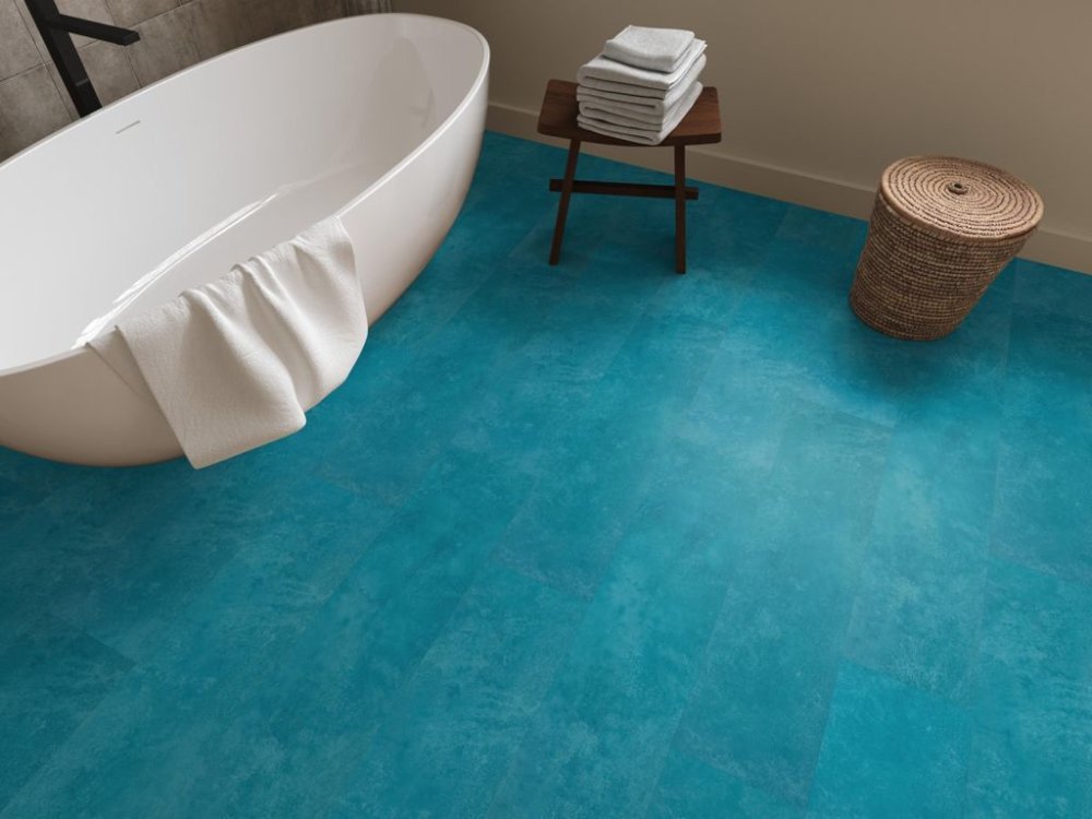 Ambiant Viretto Betonlook Plak PVC blauw - Ambiant