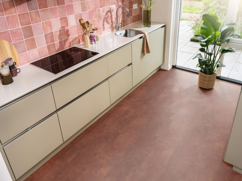 Ambiant Viretto Betonlook Plak PVC oranje - Ambiant