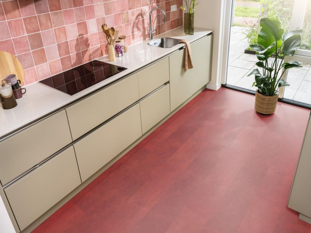 Ambiant Viretto Betonlook Plak PVC rood - Ambiant