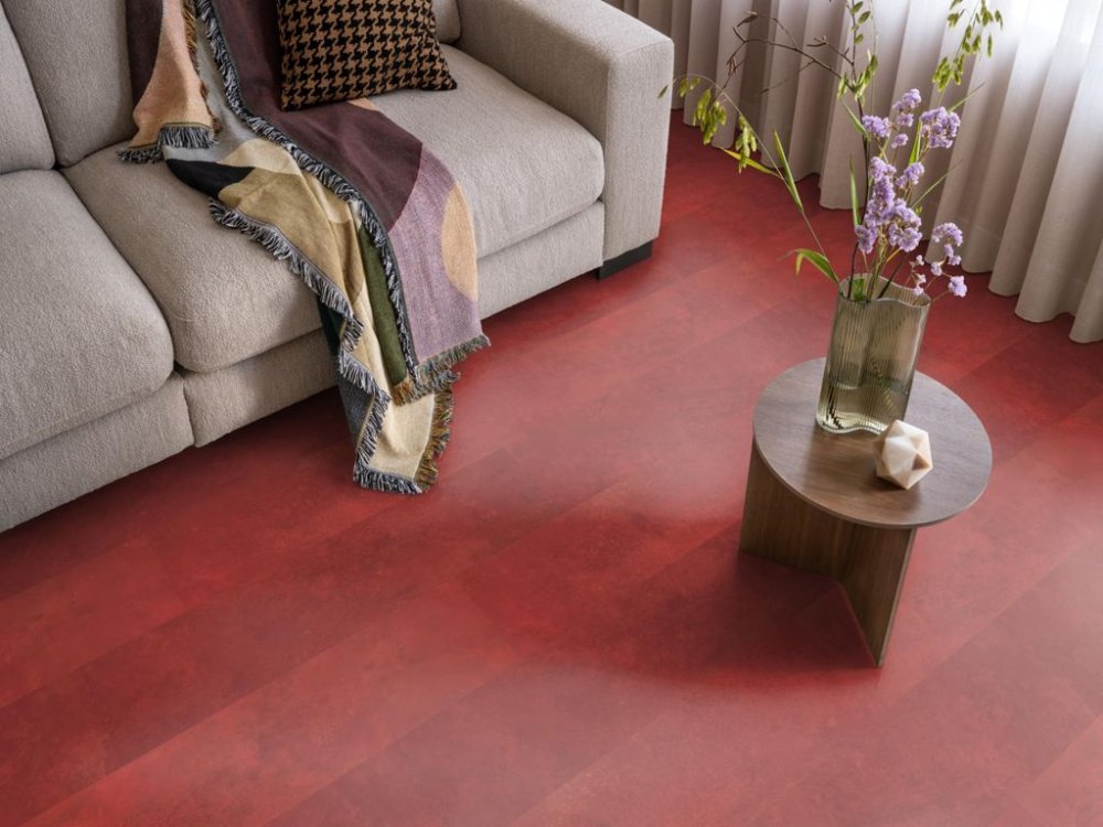 Ambiant Viretto Betonlook Plak PVC rood - Ambiant