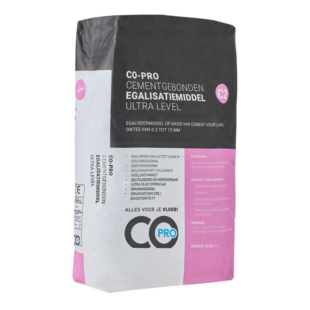 Co-pro cementgebonden egalisatiemiddel C2 ultra level - Ambiant
