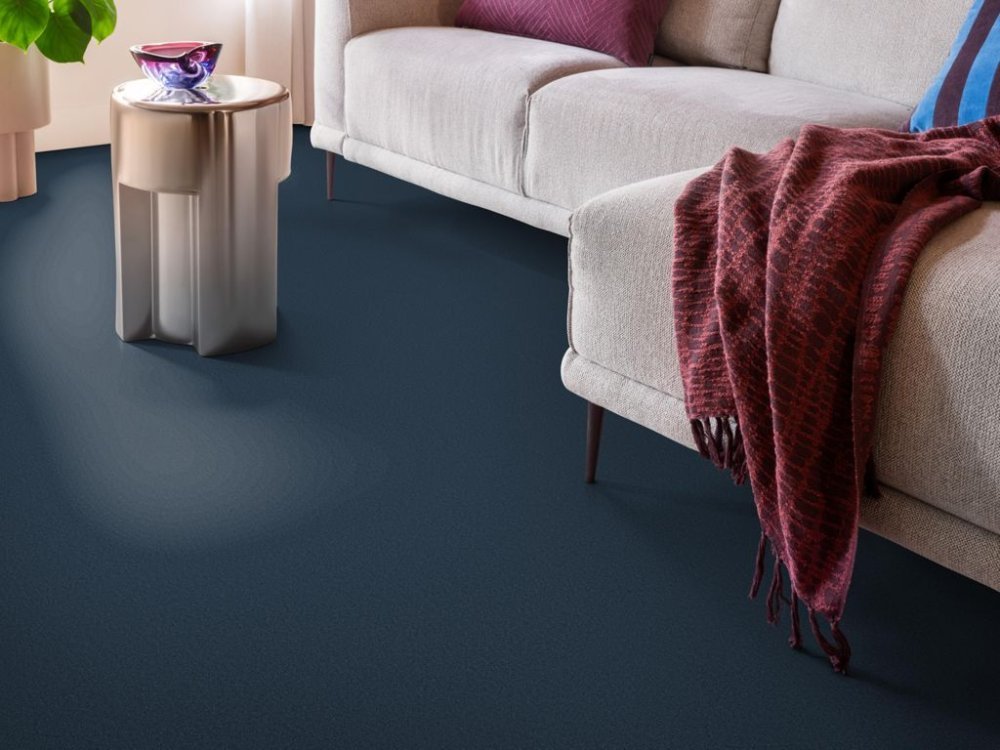Durham donkerblauw 0715 | 400cm - Ambiant