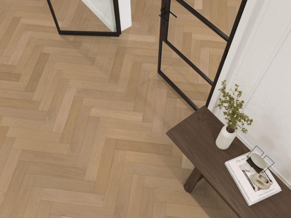 Floorlife Van Nuys Visgraat Parket Naturel - Floorlife