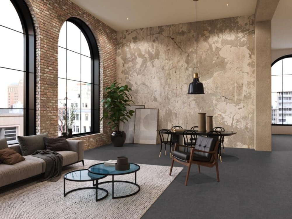 Floorlife Kingsbridge Betonlook Laminaat Zwart - Floorlife