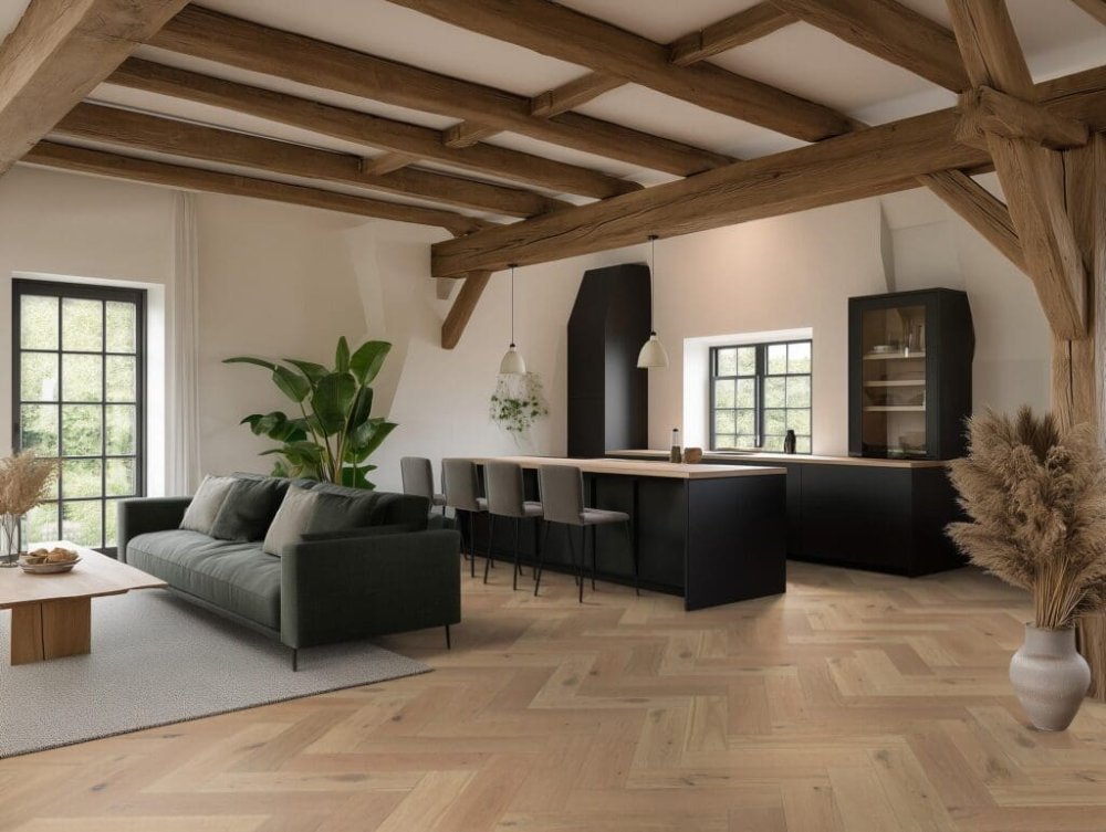 Floorlife Reseda Visgraat Parket Naturel - Floorlife