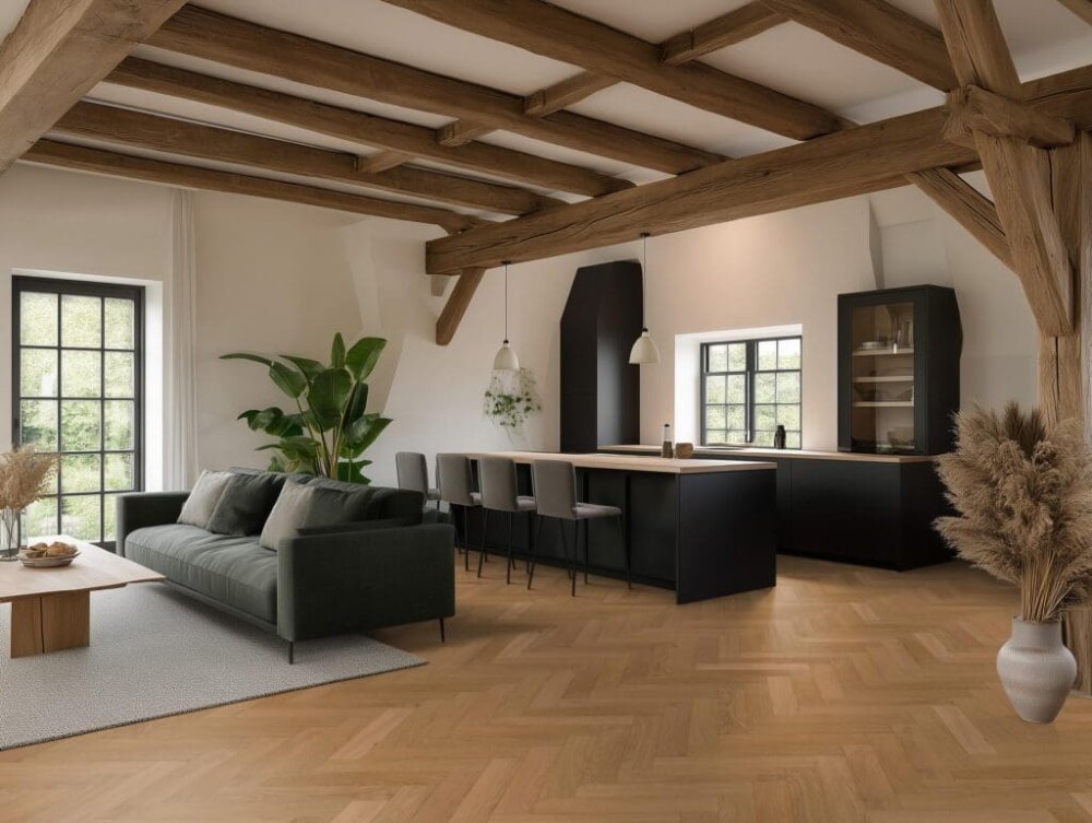 Floorlife Van Nuys Visgraat Parket Naturel - Floorlife