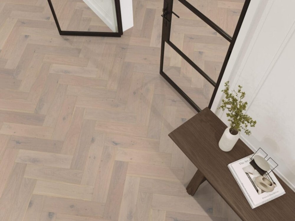 Floorlife Reseda Visgraat Parket Wit - Floorlife
