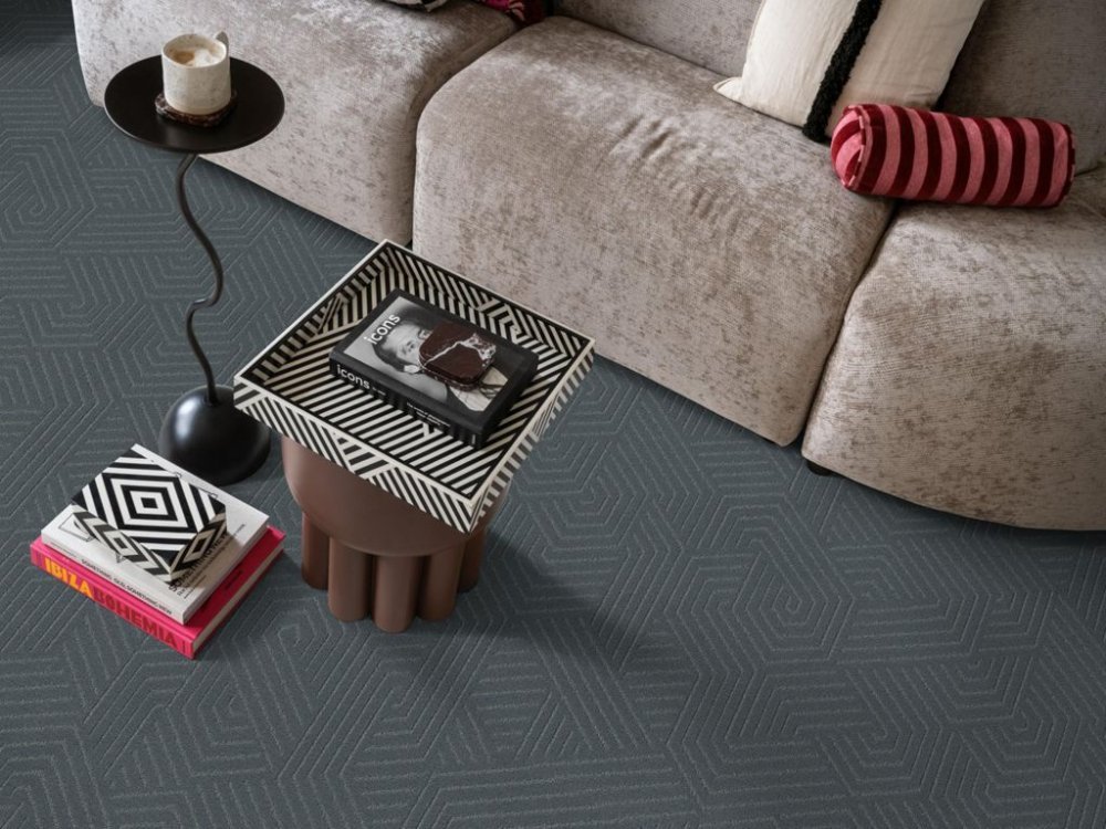 Infinity Geometric blauw 0700 | 400cm - Ambiant