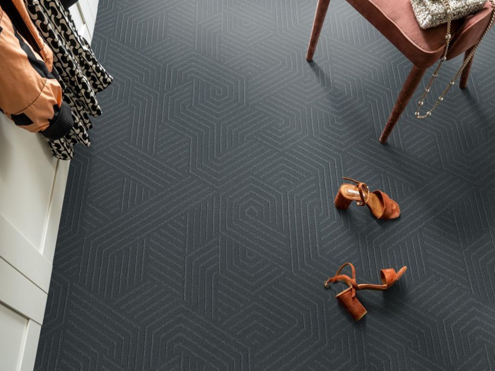 Infinity Geometric blauw 0700 | 400cm - Ambiant