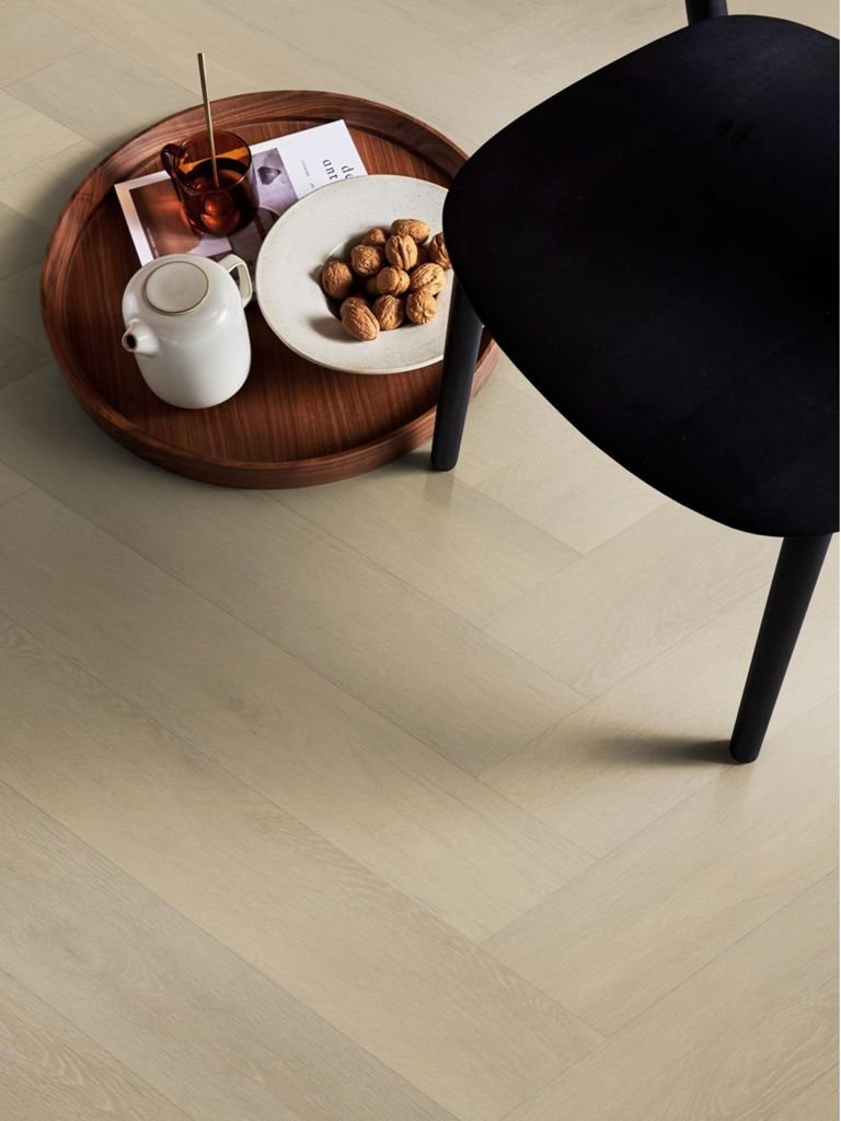 vtwonen by Ambiant Herringbone Rechte plank Plak PVC Bruin